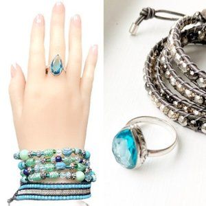Blue Topaz Size 9 Sterling Silver Gemstone Ring New